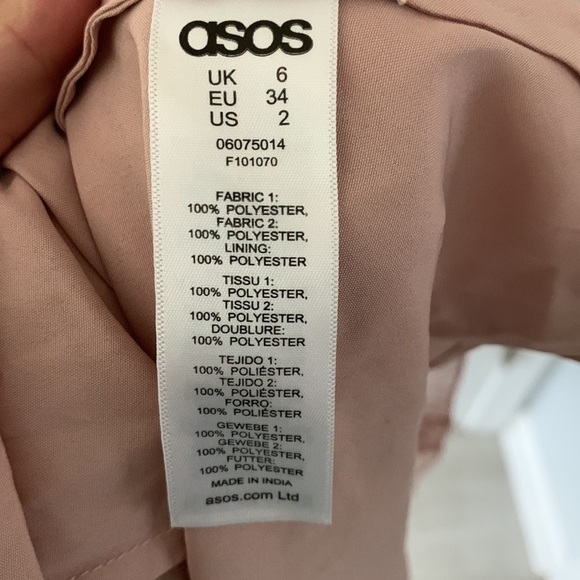 ASOS SALON‎ Sequin Mesh Fit and Flare Midi Dress dress pink beaded size 2 prom - Picture 12 of 15